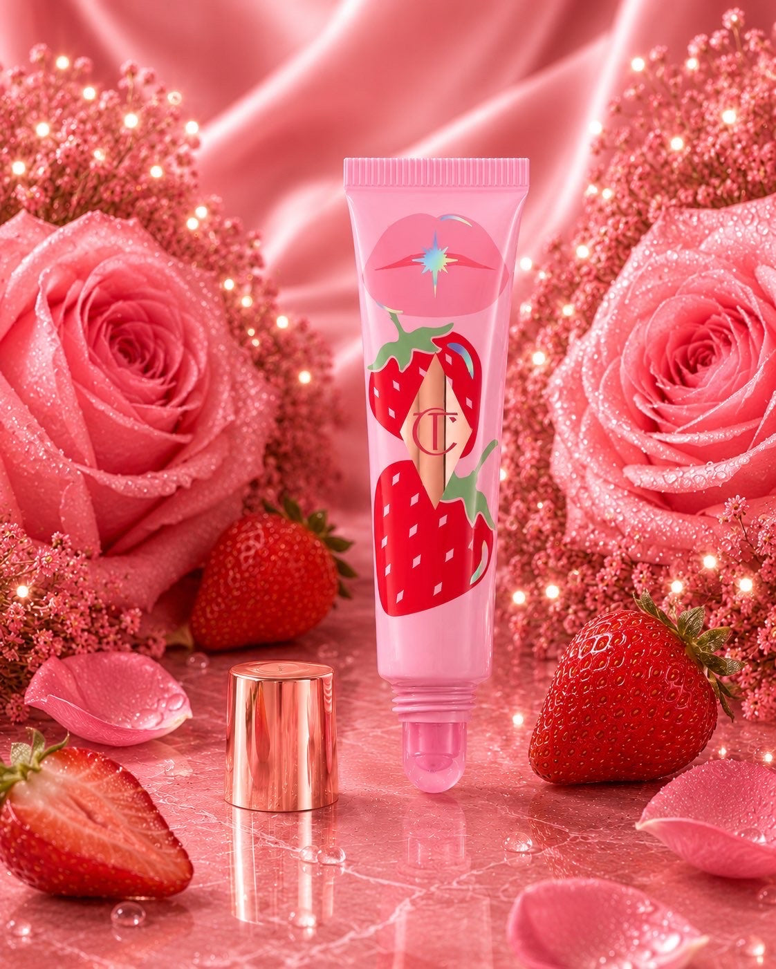 Charlotte Tilbury Huile pour les lèvres Juicylicious Strawberry Vanilla